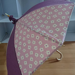 手作り日傘とバッグのセット！   涼しいコットン素材。和服にも。 3枚目の画像