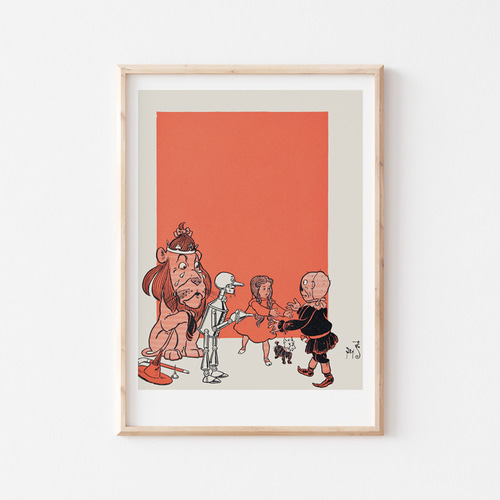 ヴィンテージポスター、「オズの魔法使い」の挿絵ポスター、シンプルな