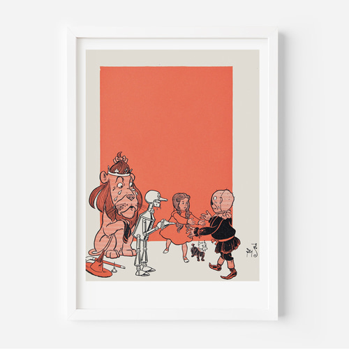 ヴィンテージポスター、「オズの魔法使い」の挿絵ポスター、シンプルな