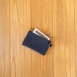 帆布のミニポーチ【バイカラー】/コインケース 5枚目の画像