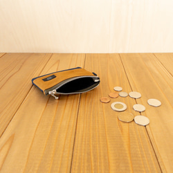 帆布のミニポーチ【バイカラー】/コインケース 4枚目の画像