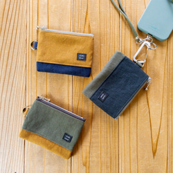 帆布のミニポーチ【バイカラー】/コインケース 13枚目の画像