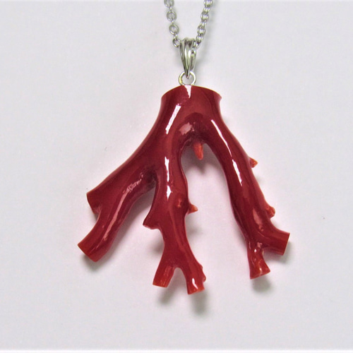 天然桃サンゴ 本珊瑚 ペンダントトップ (s800) アクセサリー 珊瑚