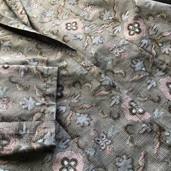 大島紬のローブカーディガン 羽織りもの　着物リメイク 6枚目の画像