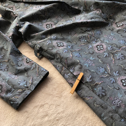 大島紬のローブカーディガン 羽織りもの　着物リメイク 5枚目の画像