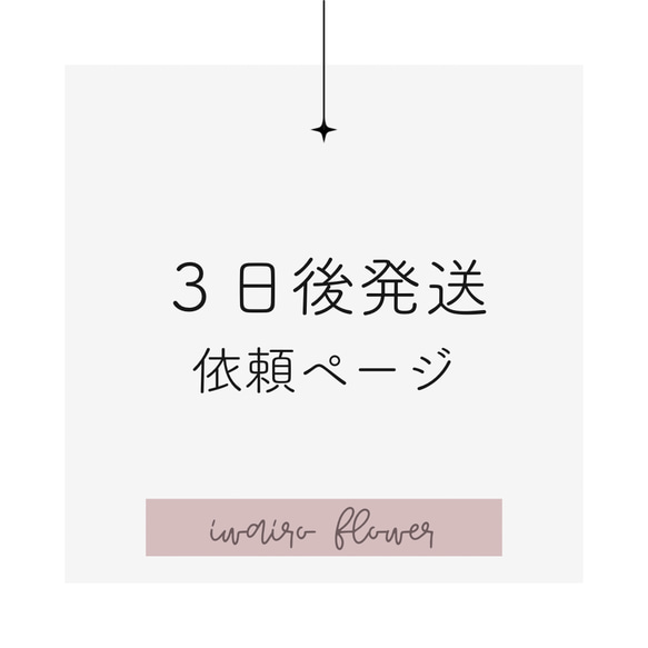 ３日後発送　依頼ページ 1枚目の画像