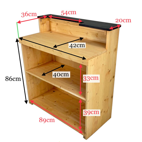 受注製作_BARIKI_レジカウンター_レジ台_ 幅95cm×奥行49cm×高さ ...
