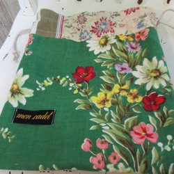 アンティークホームスパンハンガリアンリネン ブルーラインと