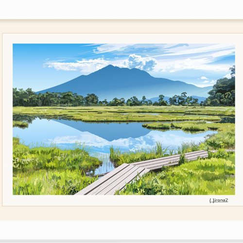 A4サイズ「尾瀬ヶ原」 絵画 hiroma2 通販 14414007｜Creema(クリーマ
