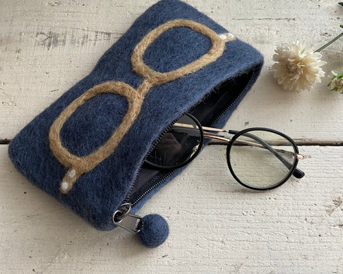 ハンドメイド 市松模様 ポーチ メガネケース ペンケース など