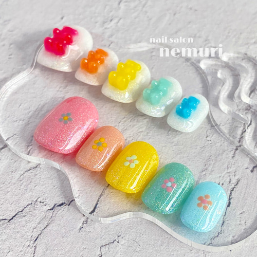 ネイルチップ(グミベア) ネイルチップ（つけ爪） nemuri nail