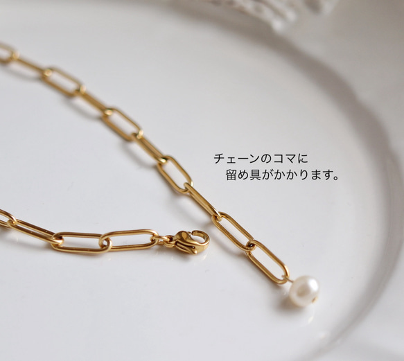 サージカルステンレス  コインチャームとデザインチェーンネックレスのセット 11枚目の画像