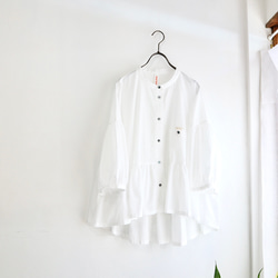 balloon sleeve gather blouse (organic cotton) 1枚目の画像