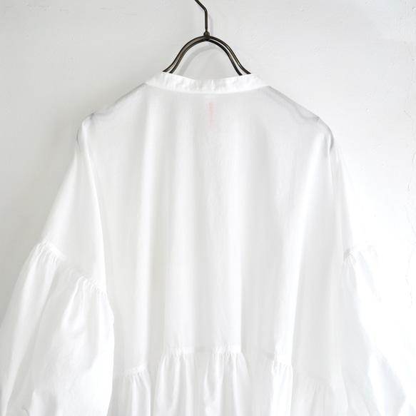 balloon sleeve gather blouse (organic cotton) 6枚目の画像