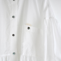 balloon sleeve gather blouse (organic cotton) 4枚目の画像