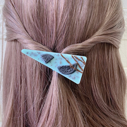 チョコ×ミント マンディアン チョコレート ヘアクリップ ヘアクリップ 