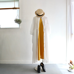 balloon sleeve gather dress (organic cotton) 8枚目の画像