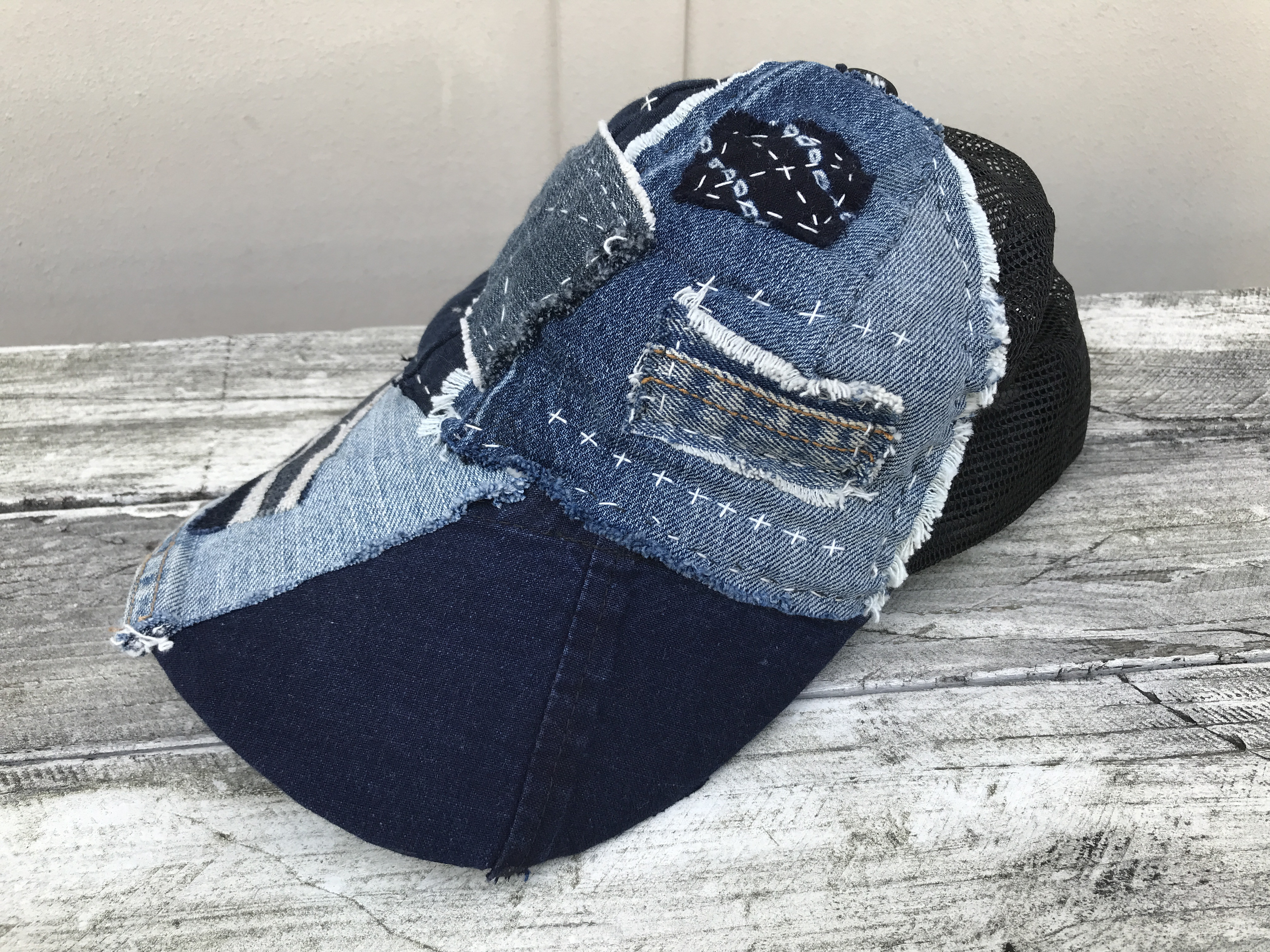 襤褸パッチワーク帽子「キャップ-021」 キャップ tukurite 通販