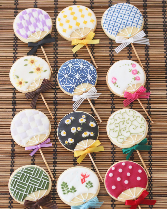 Show様専用ページミニうちわアイシングクッキー（mini uchiwa icing cookie) 1枚目の画像