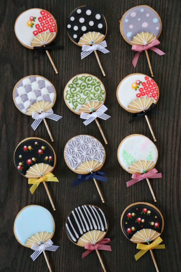 Show様専用ページミニうちわアイシングクッキー（mini uchiwa icing cookie) 2枚目の画像