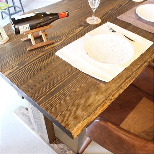 サイズが選べる 古材 ダイニングテーブル 一枚板 アンティーク 職人