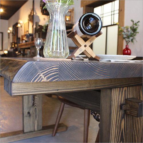 木製　古材　アンティーク　テーブル　ダイニングテーブル　机　インテリア アンティークダイニングテーブル 木製アンティーク調テーブル 家具