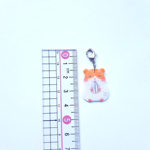 ひまわりの種好きなハムスターさんのチャーム マスクアクセサリー うと