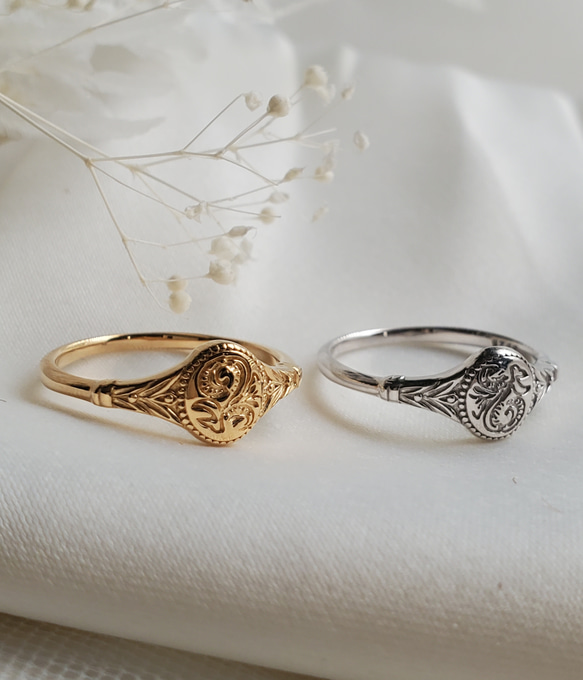 K18ミル打ちデザインリング k18 リング ダイヤモンド 指輪 ミルウチ 甲丸リング 4mm 彫金