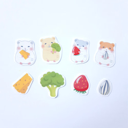 ひまわりの種好きなハムスターさんのチャーム マスクアクセサリー うと