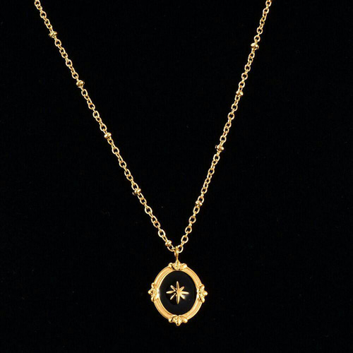 『品質保証』 18 Kゴールドかわいいネックレス八芒星鎖骨チェーン