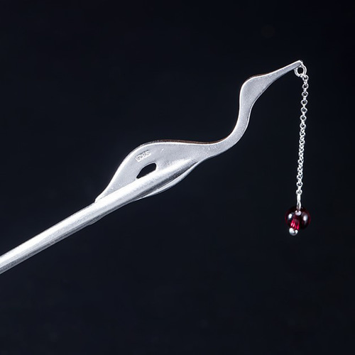 受注制作＞鶴のかんざし 簪 つる シルバー プレゼント ギフト K027  