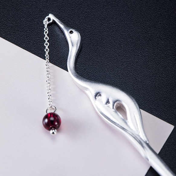 受注制作＞鶴のかんざし 簪 つる シルバー プレゼント ギフト K027  