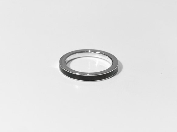 line ring S silver925 烏木精緻戒指 ring wooden 第1張的照片