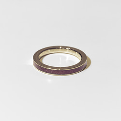 line ring S 黃色銀色紫色心形精緻戒指戒木 第1張的照片
