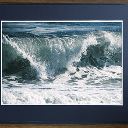 波のマチエール　mp02　A4　マットパネル　現代アート写真　インテリアフォト　海 1枚目の画像