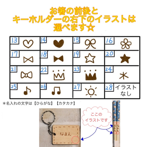 お箸キーホルダーセット♡ 大特価！名入れ箸&キーホルダーセット！送料無料！ラッピング込み