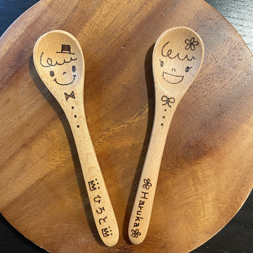 名入れスプーン☆お好きなお名前を焼き入れます！イラストもお選び頂け