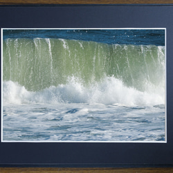 波のマチエール　mp07　A4　マットパネル　現代アート写真　インテリアフォト　海 1枚目の画像