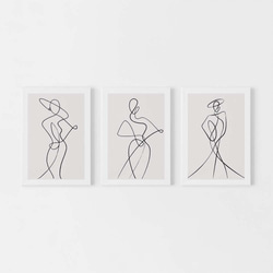 【0636】アートポスター　Woman Body Minimalist Drawing Art Print 2　北欧 7枚目の画像
