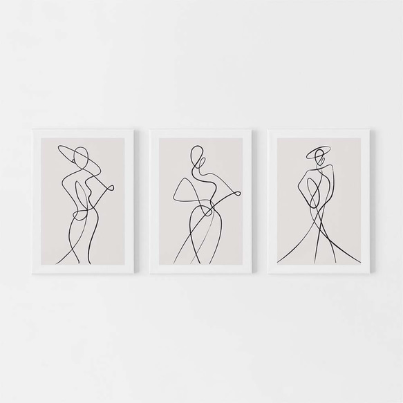 【0636】アートポスター　Woman Body Minimalist Drawing Art Print 2　北欧 7枚目の画像
