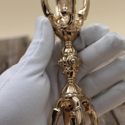五鈷杵 金剛杵 バジュラ 密教法具 特大 仏具 約20cm 逸品