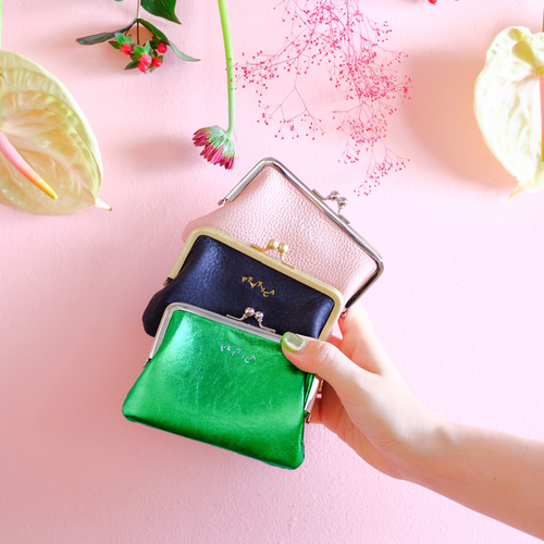 NEW】 FUKUFUKUウォレットmini／がま口ミニウォレット ブラック