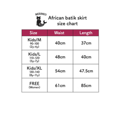 MERMEO【SK-110】90-100 | アフリカンバティック ふんわりこどもスカート 6枚目の画像