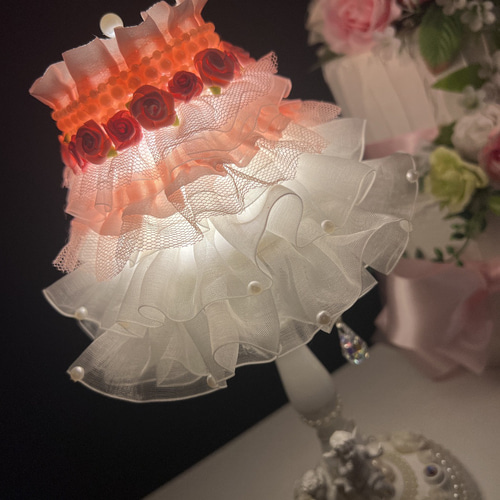 ロココ 薔薇 テーブルランプ ランプ ライト 姫系 ピンク フリル
