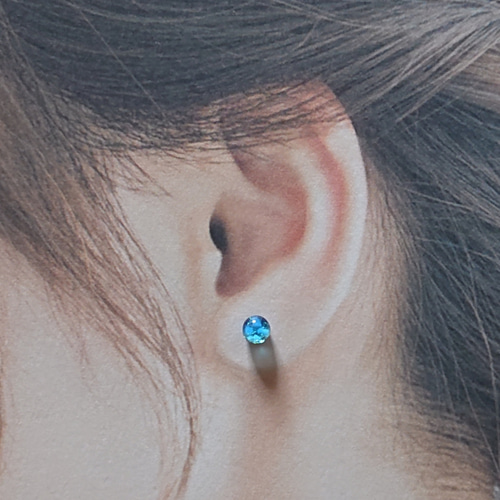 蓄光 極小 丸 ピアス / イヤリング 5mm ～星の記憶～ 選べるカラー