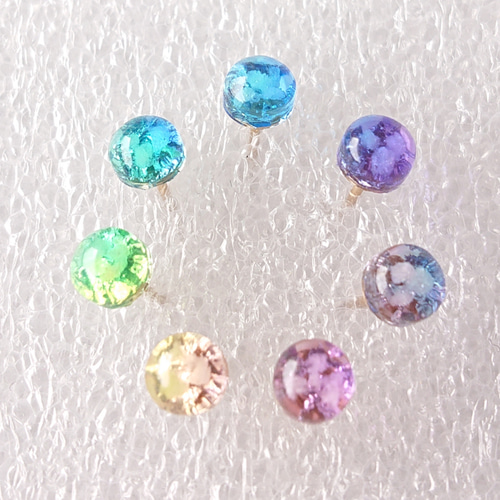 蓄光 極小 丸 ピアス / イヤリング 5mm ～星の記憶～ 選べるカラー