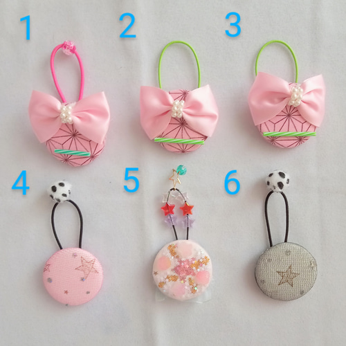 ハンドメイド くるみボタン ヘアゴム かわいい キュート おしゃれ