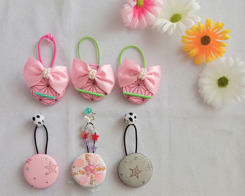 あっちゃん様ハンドメイド　くるみボタン　ヘアゴム　38ミリ あっちゃん様ハンドメイド くるみボタン ヘアゴム 38ミリ ヘアゴム