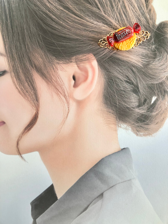 【クッキー】キャンディ ビスケット クラッカー 髪留め ヘアクリップ ポニーフック フェイクスイーツ ミニチュアフード 9枚目の画像