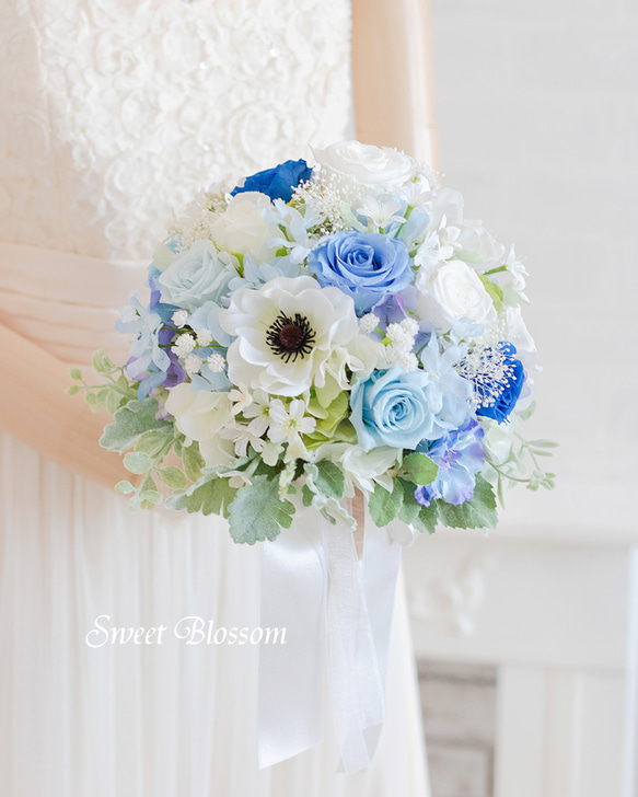 【オーダーメイド】プリザーブドフラワーのナチュラルブーケ＆ブートニア プリザーブドフラワー